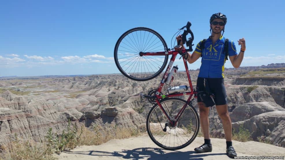 ۷۰ روز دوچرخه‌سواری «از اطلس تا آرام» بر ضد سرطان